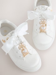 Satin ivoire - Baskets Baker by Ted Baker Ocassion Charm - Image 2 de 5