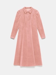Mint Velvet Pink Corduroy Midi Dress - Image 7 of 8