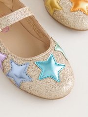 Little Bird by Jools Oliver Gold Younger Glitter Occasion Star Mary Jane Shoes - Image 4 of 5