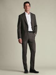 Қоңыр - Charles Tyrwhitt Slim Fit Ultimate Performance костюм шалбар - 4суретінің 2 суреті