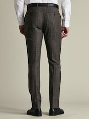 Қоңыр - Charles Tyrwhitt Slim Fit Ultimate Performance костюм шалбар - 4суретінің 3 суреті