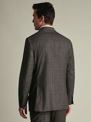 Charles Tyrwhitt Brown Check Slim Fit Ultimate Performance Suit Jacket - Image 3 of 5
