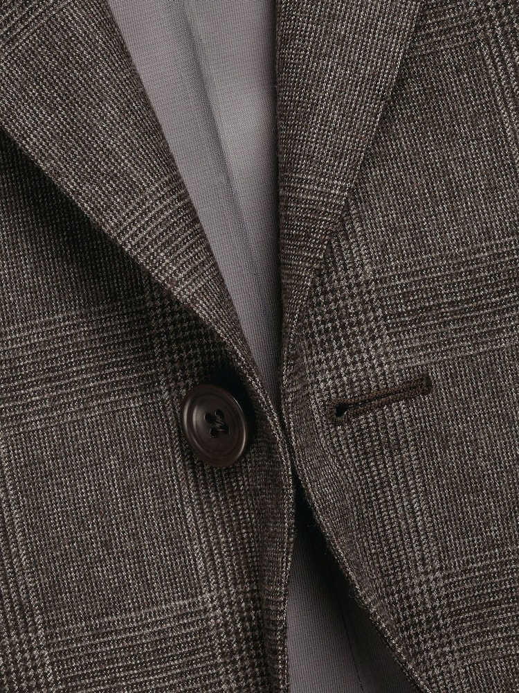 Charles Tyrwhitt Brown Check Slim Fit Ultimate Performance Suit Jacket - Image 5 of 5 Charles Tyrwhitt Brown Check Slim Fit Ultimate Performance Suit Jacket - Image 5 of 5