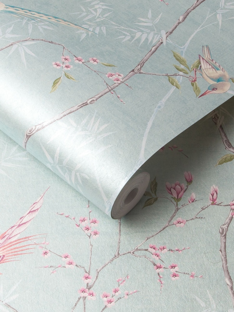 Graham & Brown Duck Egg Tori 10M Wallpaper - Image 3 of 3 Graham & Brown Duck Egg Tori 10M Wallpaper - Image 3 of 3
