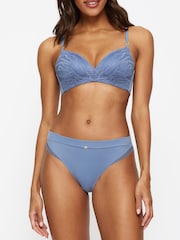 KBX Blue Non Pad Plunge Charlotte Brushed Underwired Padded T-Shirt Plunge Bra - Image 1 of 7