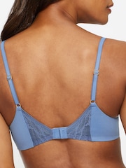 KBX Blue Pad Plunge Charlotte Brushed Underwired Padded T-Shirt Plunge Bra - Image 2 of 7