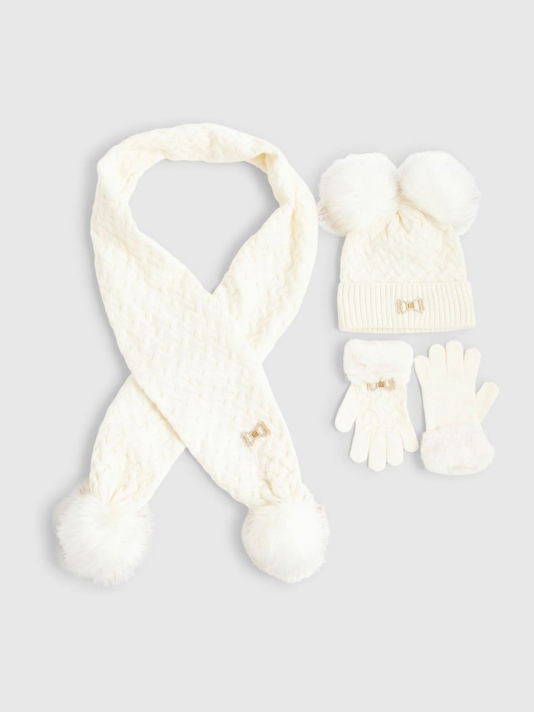 River Island Core Beanie Hat ,Gloves & Scarf Set - Bild 1 von 4