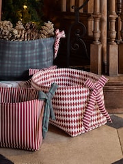 Set of 3 Navy Pink Patterned Storage Baskets - Image 2 of 3