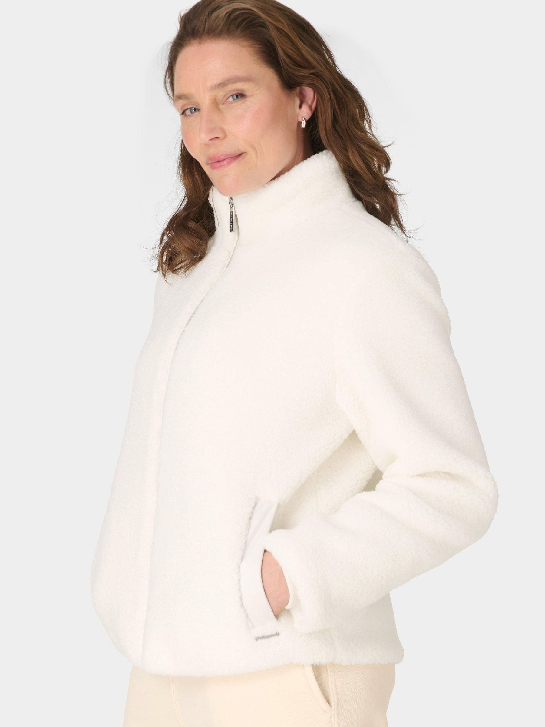 Buy Sweaty Betty White Navigate Sherpa Zip Up Jacket from Next USA