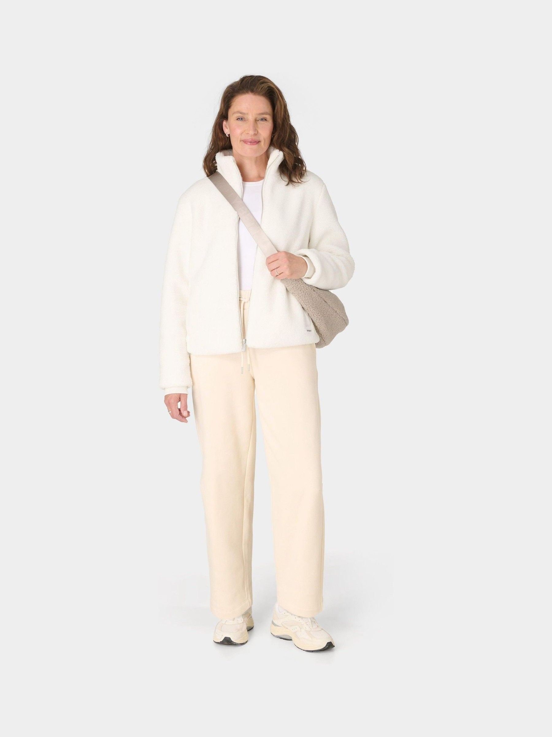 Buy Sweaty Betty White Navigate Sherpa Zip Up Jacket from the Next