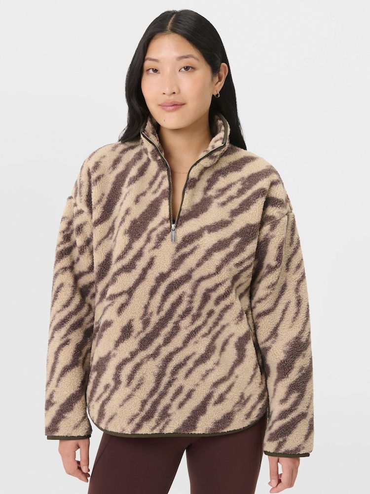 Sweaty Betty Brown Plush Half Zip Fleece - Image 2 of 9 Sweaty Betty Brown Plush Half Zip Fleece - Image 2 of 9