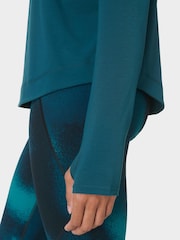 Sweaty Betty Green Breathe Easy Mesh Long Sleeve Top - Image 6 of 7