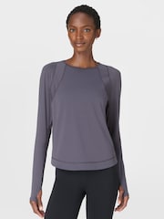 Sweaty Betty Blue Breathe Easy Mesh Long Sleeve Top - Image 1 of 7