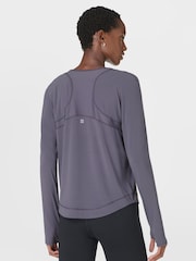 Sweaty Betty Blue Breathe Easy Mesh Long Sleeve Top - Image 2 of 7