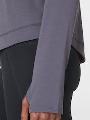 Sweaty Betty Blue Breathe Easy Mesh Long Sleeve Top - Image 6 of 7