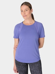 أزرق فاتح - تيشرت شبكي Breathe Easy من Sweaty Betty - صورة 2 من 7
