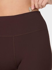 Sweaty Betty Brown Glow Flex Rib Leggings - Image 5 of 7