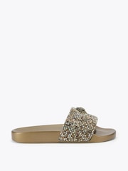 Kurt Geiger London Brown Meena Eagle Sandals - Image 1 of 4