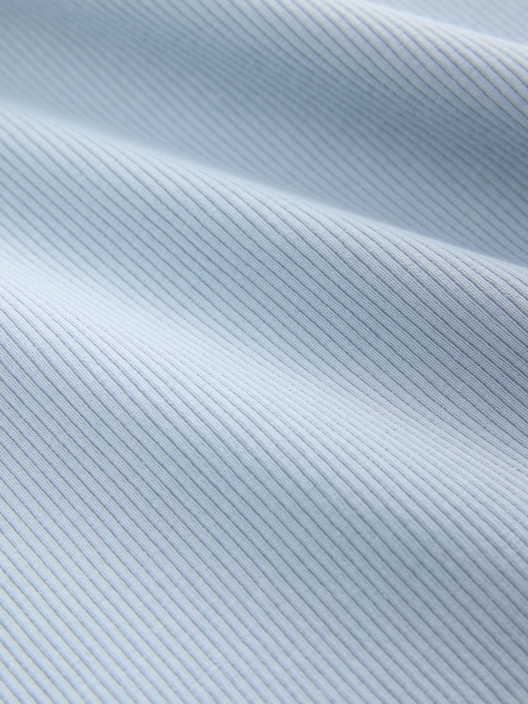 Blue Slim Fit Ribbed Vests - Image 2 of 3