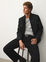 Grey Marl Slim Fit Ribbed Vests - Image 3 of 8