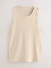 Natural Slim Fit Ribbed Vests - Image 1 of 3