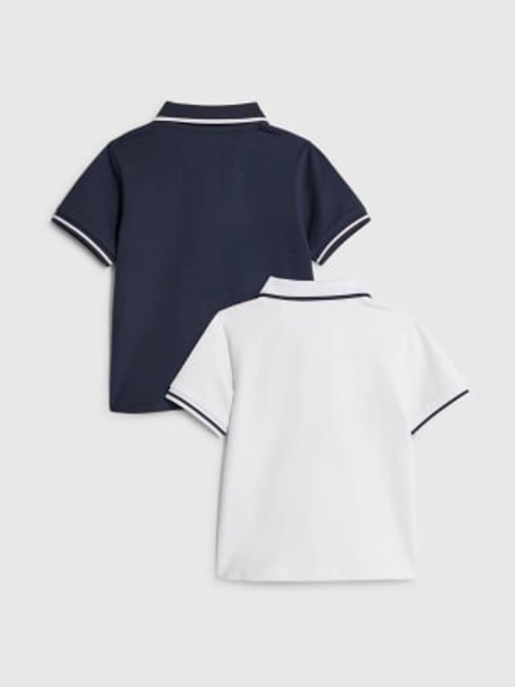 River Island Tipped Polo Shirts 2 Pack - Imaginea 2 din 4 River Island Tipped Polo Shirts 2 Pack - Imaginea 2 din 4