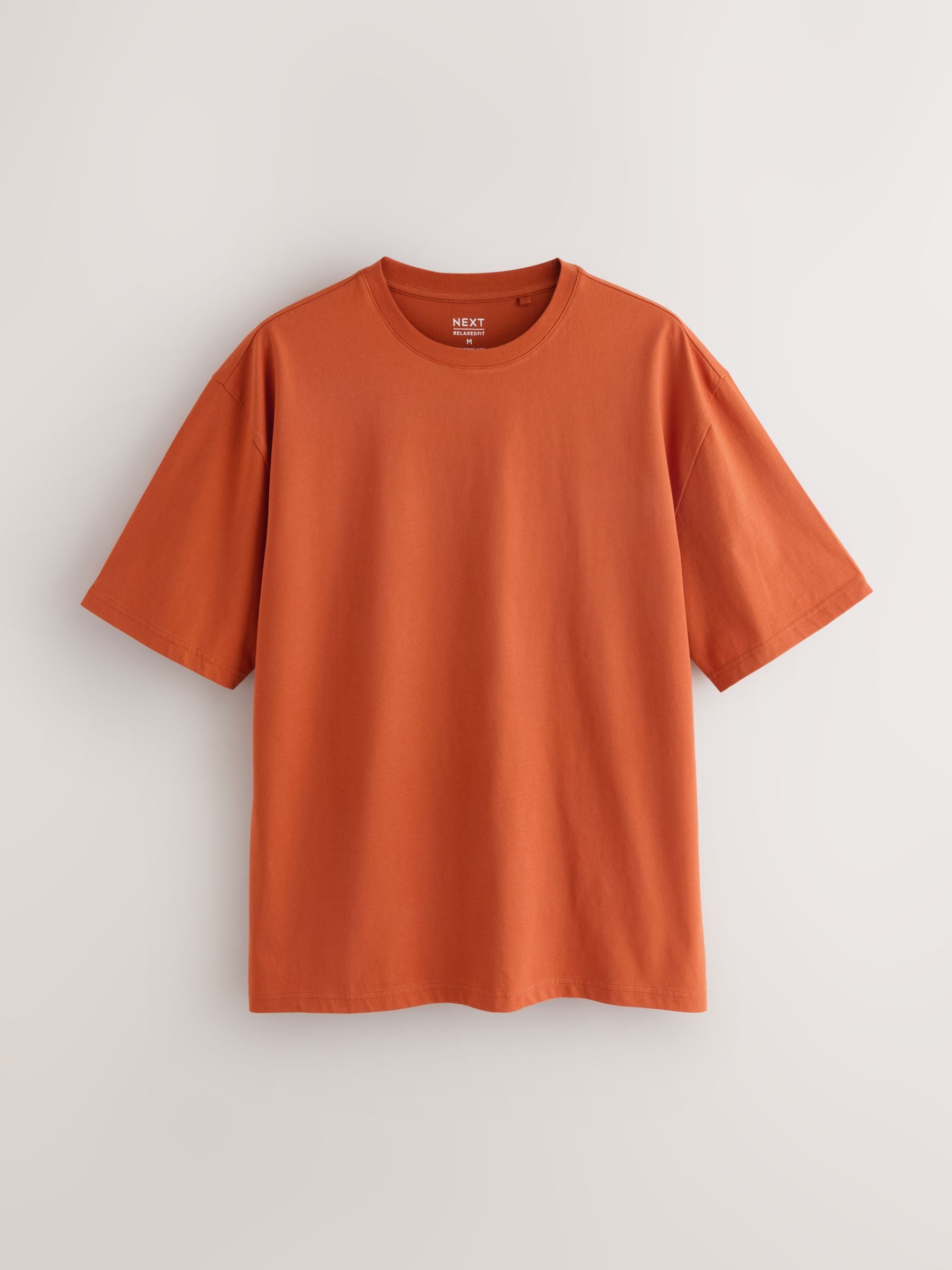 Multi Border Relax Fit T-shirts／orange、M Buy White/Orange/Blue/Pink/Green Essential Cotton T-Shirts Relaxed