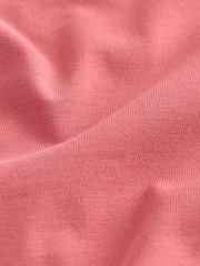 Coral Pink Regular Fit Essential Crew Neck Cotton T-Shirt - Image 2 of 7