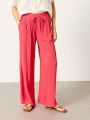 FatFace Melissa Pink Palazzo Trousers - Image 1 of 6