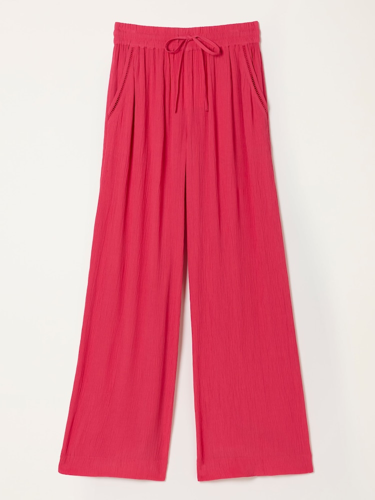 FatFace Melissa Pink Palazzo Trousers - Image 6 of 6 FatFace Melissa Pink Palazzo Trousers - Image 6 of 6