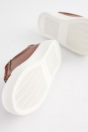 Tan Brown Lace Up Smart Trainers - Image 6 of 7