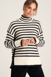 Tandie Black/Cream Striped High Neck Jumper - Image 1 of 7