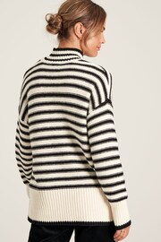 Tandie Black/Cream Striped High Neck Jumper - Image 2 of 7