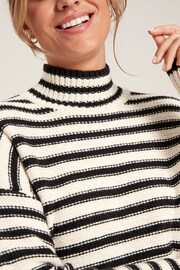 Tandie Black/Cream Striped High Neck Jumper - Image 5 of 7
