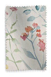 Pastel Multi Pink Isla Floral Print Pencil Pleat Blackout/Thermal 100% Cotton Curtains - Image 7 of 7