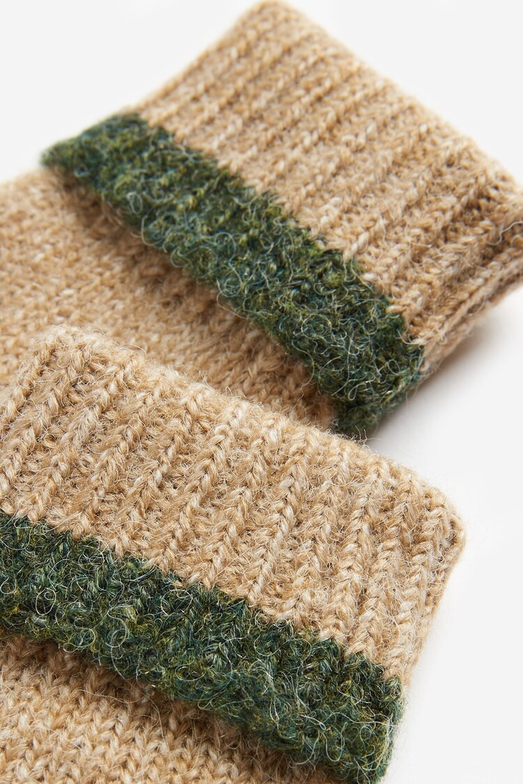 Albert Oatmeal Knitted Gloves - Image 3 of 3
