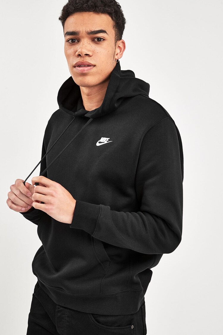 Svart - Nike Club Tröja Hoodie - Bild 1 av 6
