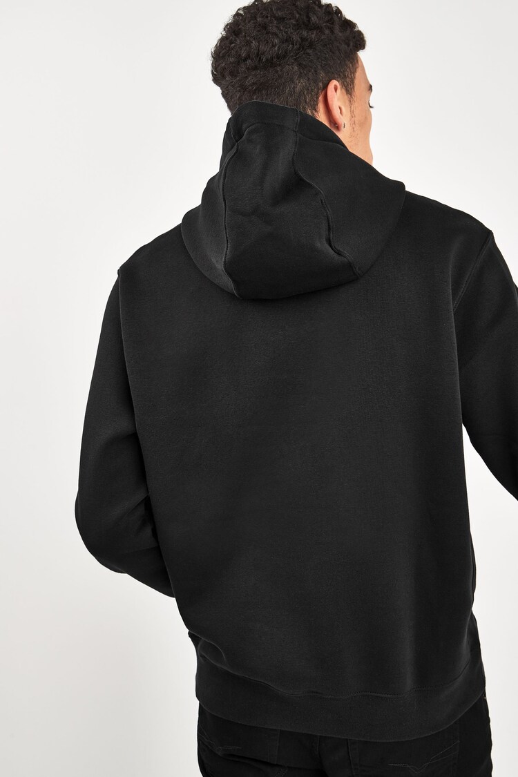 Svart - Nike Club Tröja Hoodie - Bild 2 av 6