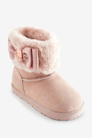 Baker by Ted Baker Mädchen Hausschuhe im Stiefeldesign mit Kunstfell und Schleife​​​​​​​ - Bild 3 von 6