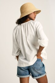 Sylvie White Tie Cuff Blouse - Image 2 of 6