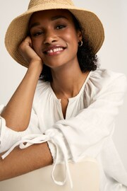 Sylvie White Tie Cuff Blouse - Image 4 of 6