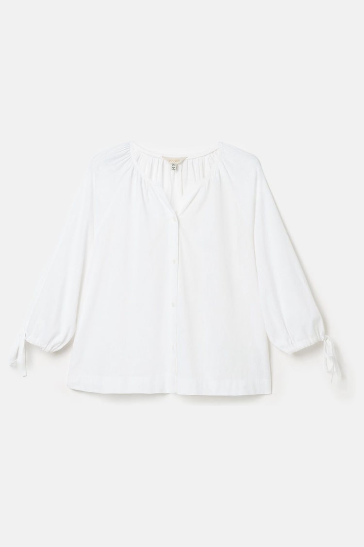 Sylvie White Tie Cuff Blouse - Image 6 of 6