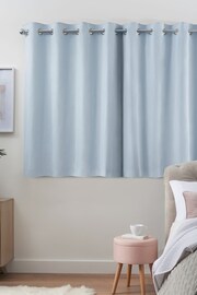 Blue Light Blackout/Thermal Cotton Eyelet Curtains - Image 7 of 8