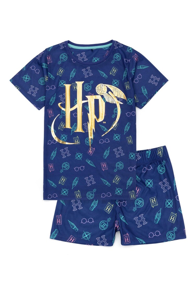 Vanilla Underground Blue Girls Harry Potter Licensing Short Pyjamas - Image 1 of 5