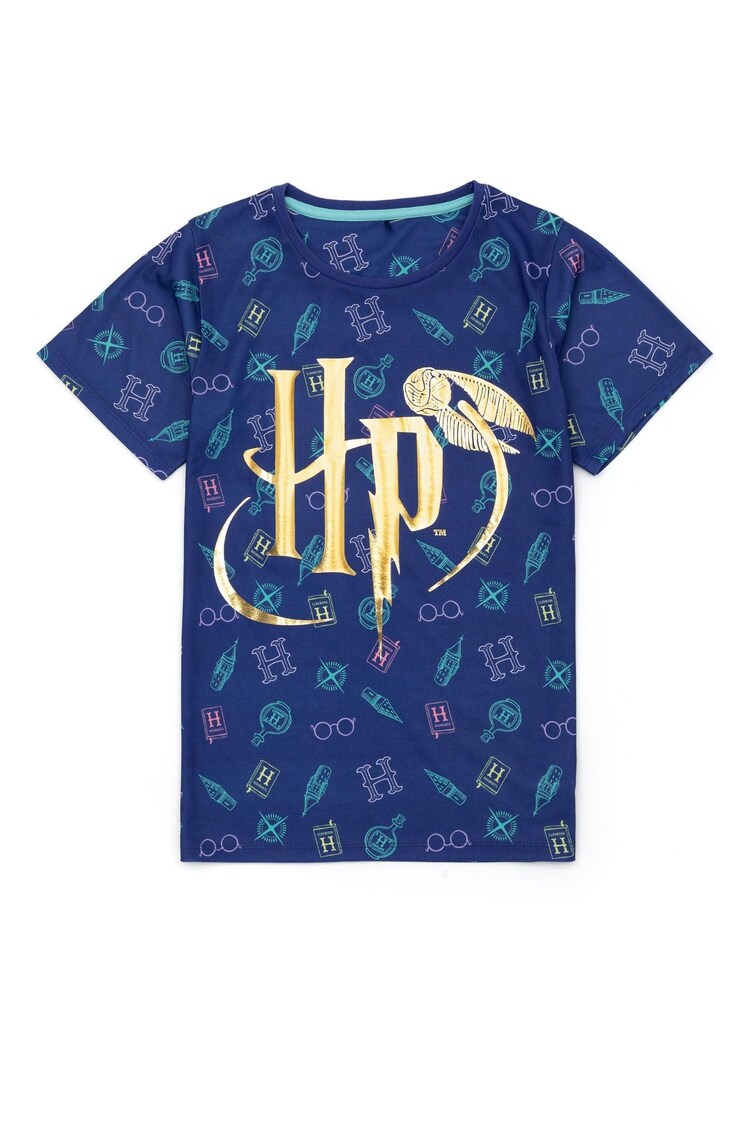 Vanilla Underground Blue Girls Harry Potter Licensing Short Pyjamas - Image 2 of 5