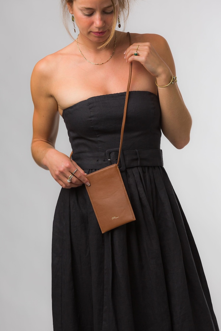 Pure Luxuries London Lana Nappa Leather Cross-Body Phone Bag - Image 1 of 7