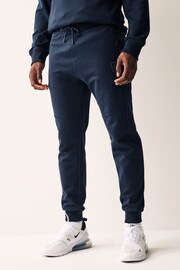 Navy Blue Athleisure Cuffed Joggers - Image 1 of 8