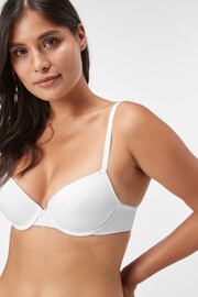 Black/White/Pastel Rose Nude Pad Plunge Cotton Blend Ultimate Comfort Bras 3 Pack A-E - Image 3 of 7
