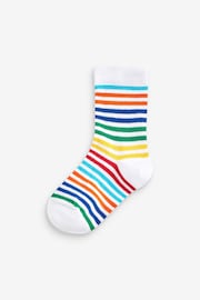 Rainbow Stripe Transport Cotton Rich Socks 7 Pack - Image 3 of 8