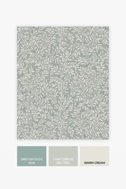 Papel pintado de 10 m con diseño de hojas y florecillas - Imagen 3 de 4